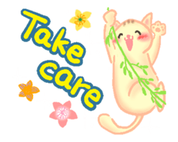 Cat and Bird friends sticker #13300195