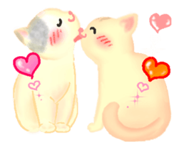 Cat and Bird friends sticker #13300201