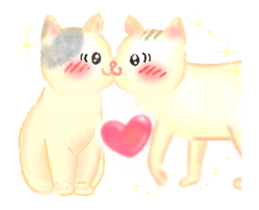 Cat and Bird friends sticker #13300203