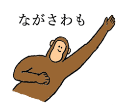 Monkey's name is Nagasawa sticker #13301613