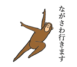 Monkey's name is Nagasawa sticker #13301614