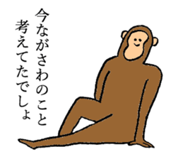 Monkey's name is Nagasawa sticker #13301633