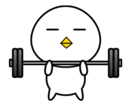 Swinging White Bird3 sticker #13302302