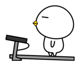 Swinging White Bird3 sticker #13302303