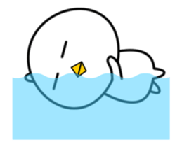 Swinging White Bird3 sticker #13302306