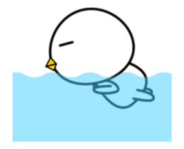 Swinging White Bird3 sticker #13302307