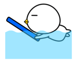 Swinging White Bird3 sticker #13302308