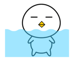 Swinging White Bird3 sticker #13302309