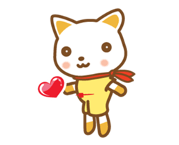 ninja cat haku02 moving! happy birthday! sticker #13302948