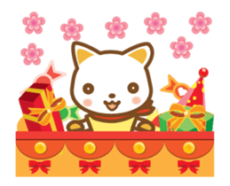 ninja cat haku02 moving! happy birthday! sticker #13302950