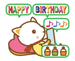 ninja cat haku02 moving! happy birthday! sticker #13302951