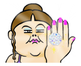 Move Shining Sticker ! jewelry with girl sticker #13303416