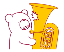 The bear "UGOKUMA" He plays a tuba. sticker #13304791