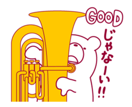 The bear "UGOKUMA" He plays a tuba. sticker #13304797