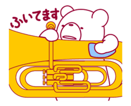 The bear "UGOKUMA" He plays a tuba. sticker #13304803