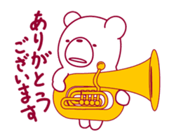 The bear "UGOKUMA" He plays a tuba. sticker #13304805