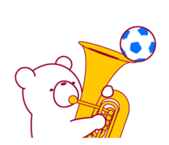 The bear "UGOKUMA" He plays a tuba. sticker #13304807