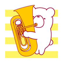 The bear "UGOKUMA" He plays a tuba. sticker #13304810
