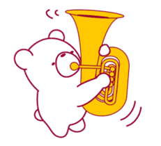 The bear "UGOKUMA" He plays a tuba. sticker #13304811