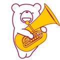 The bear "UGOKUMA" He plays a tuba.