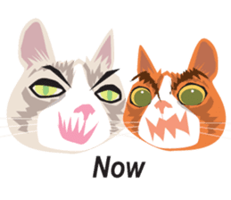 Fashionista cats - upset cat sticker #13305894