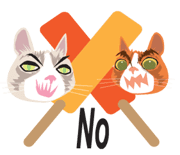 Fashionista cats - upset cat sticker #13305899