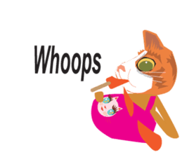 Fashionista cats - upset cat sticker #13305909