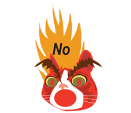 Fashionista cats - upset cat sticker #13305916
