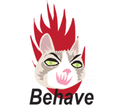 Fashionista cats - upset cat sticker #13305933