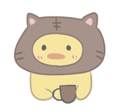 Kitten chick sticker #13306180