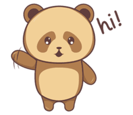 cute brown panda sticker #13306558