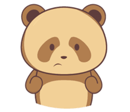 cute brown panda sticker #13306559