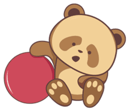 cute brown panda sticker #13306560