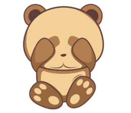 cute brown panda sticker #13306561