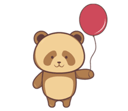 cute brown panda sticker #13306562