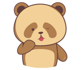 cute brown panda sticker #13306563