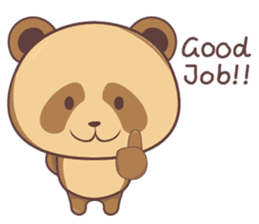 cute brown panda sticker #13306564