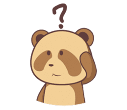 cute brown panda sticker #13306565
