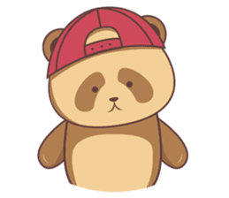 cute brown panda sticker #13306566