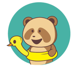 cute brown panda sticker #13306568