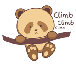 cute brown panda sticker #13306569