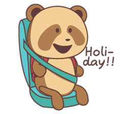 cute brown panda sticker #13306570