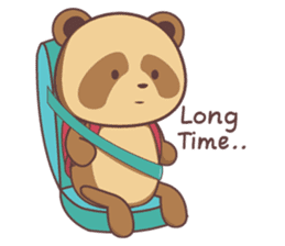 cute brown panda sticker #13306571
