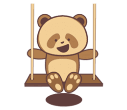 cute brown panda sticker #13306573