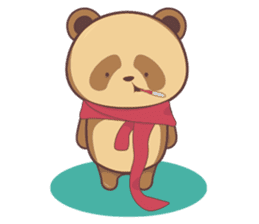 cute brown panda sticker #13306575
