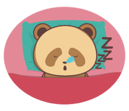 cute brown panda sticker #13306576
