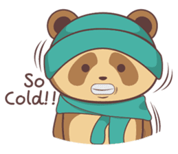 cute brown panda sticker #13306581