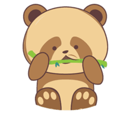 cute brown panda sticker #13306582