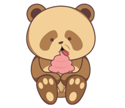 cute brown panda sticker #13306583