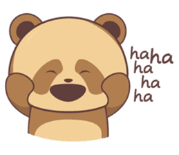 cute brown panda sticker #13306585